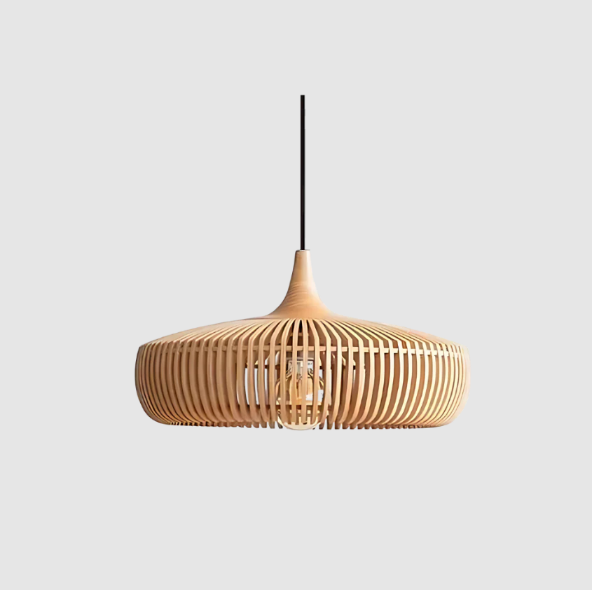Lumen Hinori | Japandi Wood Pendant Light with Adjustable Cord | Elegant Design for Cozy Kitchen Pendant Lighting 3