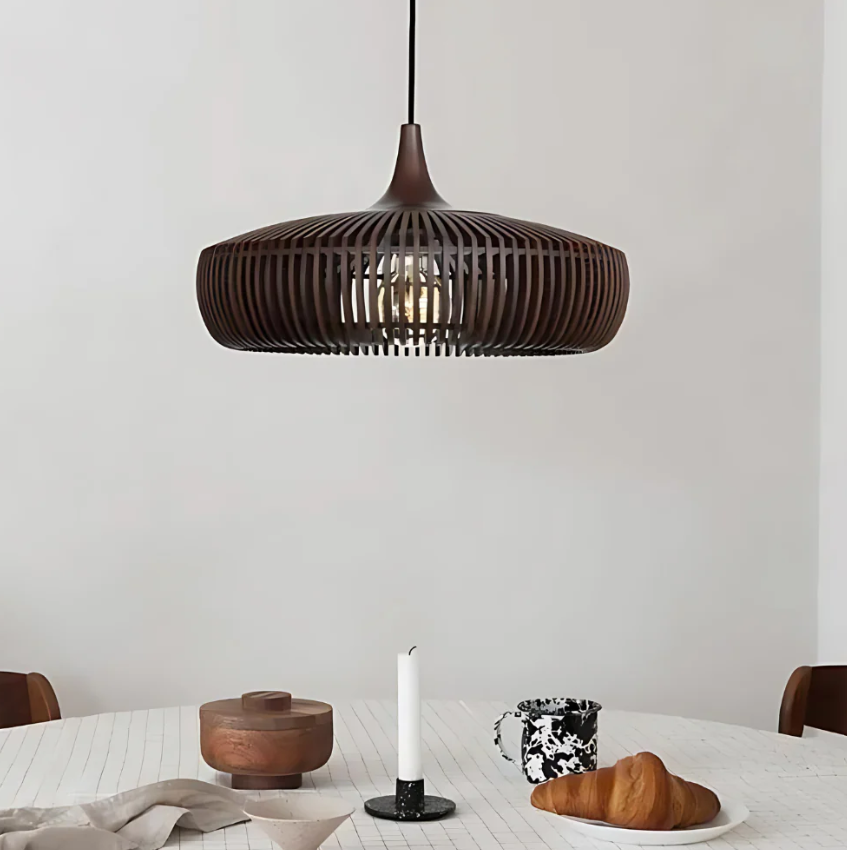 Lumen Hinori | Japandi Wood Pendant Light with Adjustable Cord | Elegant Design for Cozy Kitchen Pendant Lighting 7
