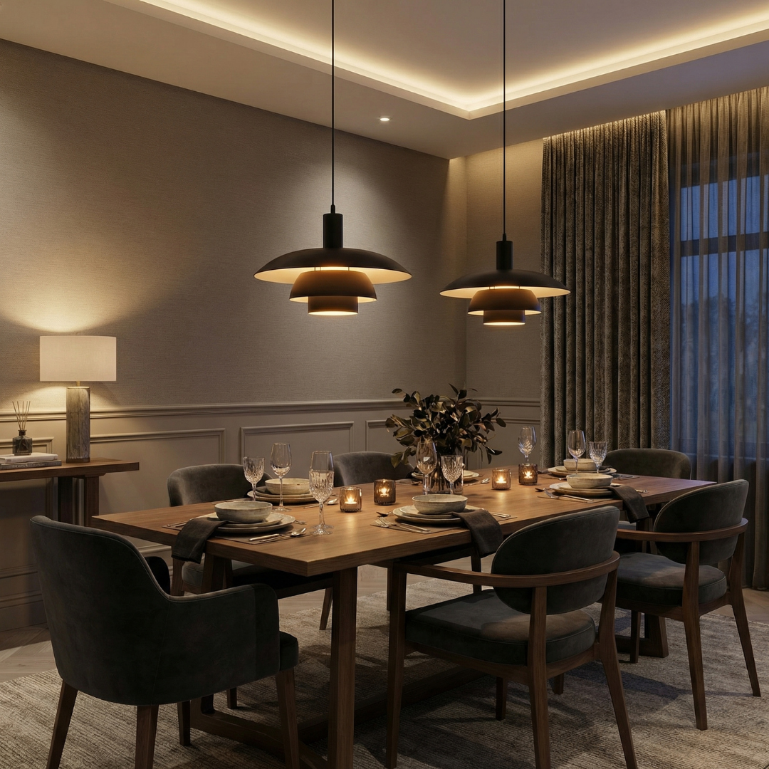 Lumen Juliet | Danish Pendant Light with Layered Shade Design | Modern Illumination for Dining and Living Spaces 3