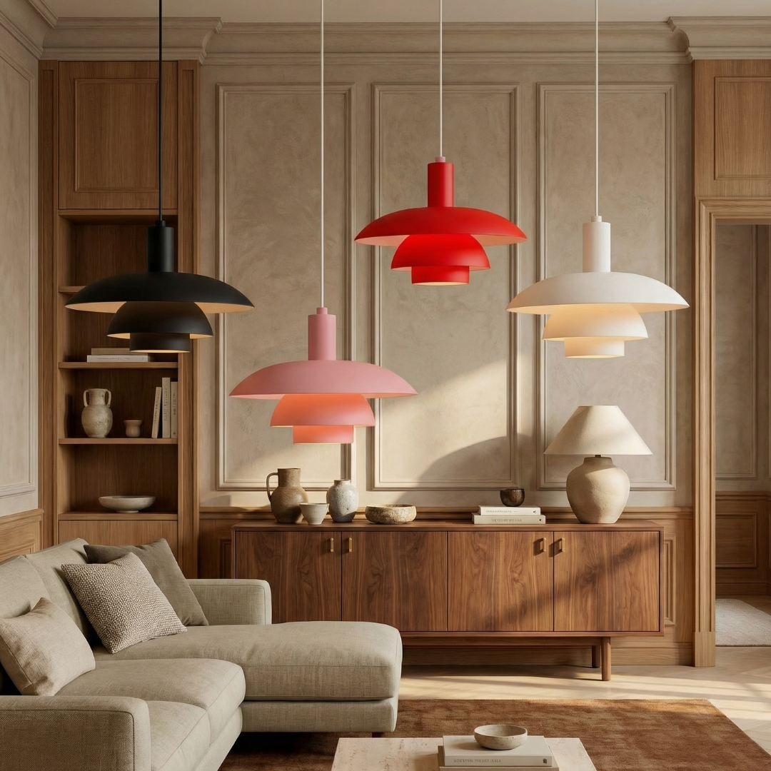 Lumen Juliet | Danish Pendant Light with Layered Shade Design | Modern Illumination for Dining and Living Spaces 5
