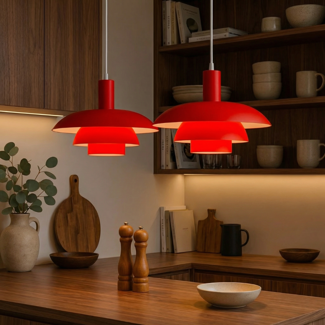 Lumen Juliet | Danish Pendant Light with Layered Shade Design | Modern Illumination for Dining and Living Spaces 7