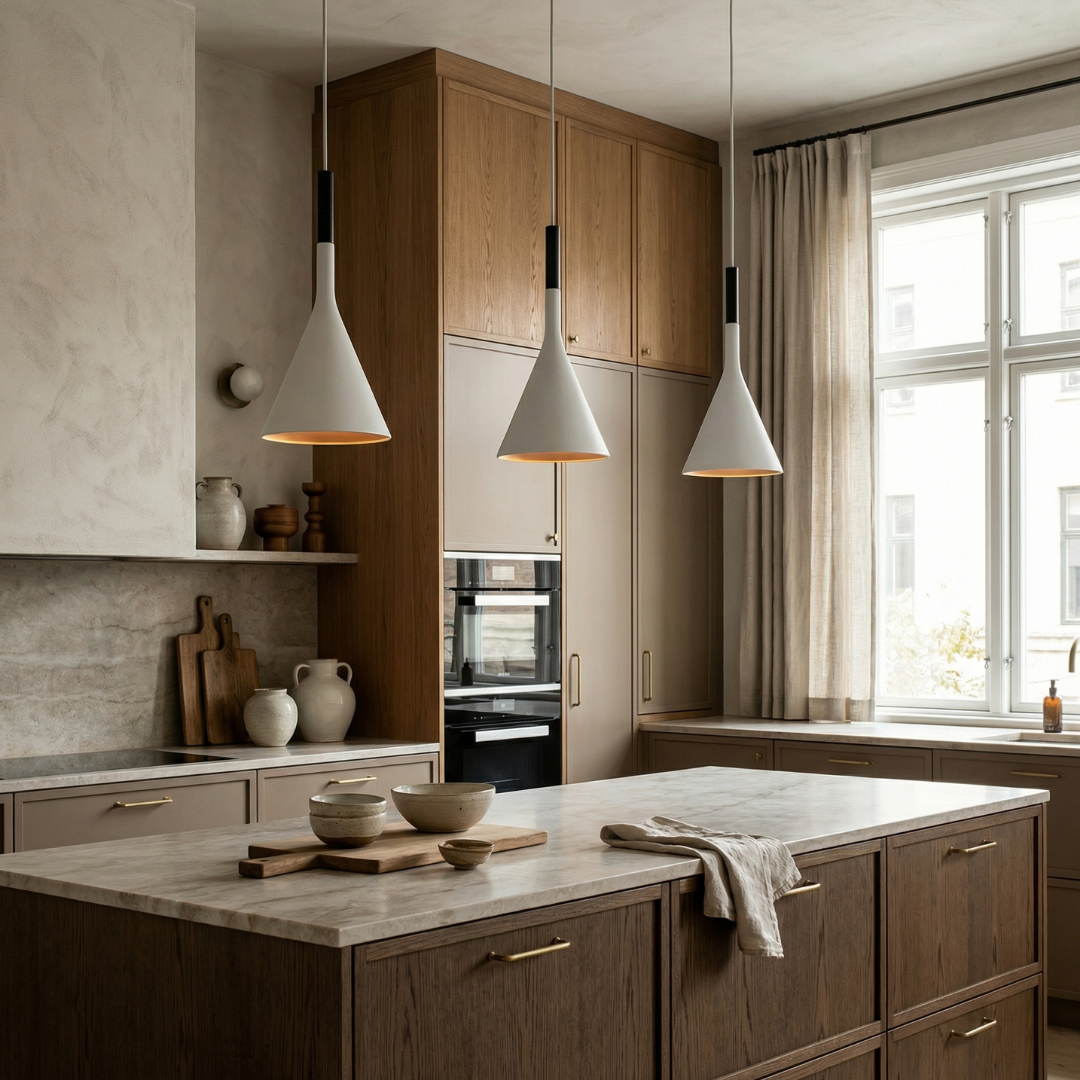 Lumen Modern | Nordic Pendant Light with Adjustable Cord | Minimalist Kitchen Island Lighting for Versatile Illumination 1