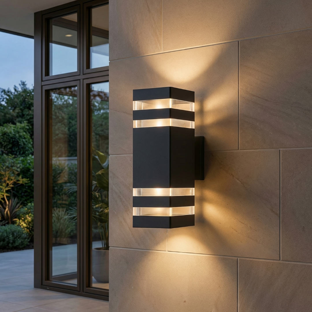 Lumen Series | Outdoor Wall Light with Dual Beam LED | Modern Design for Enhanced Ambiance 0