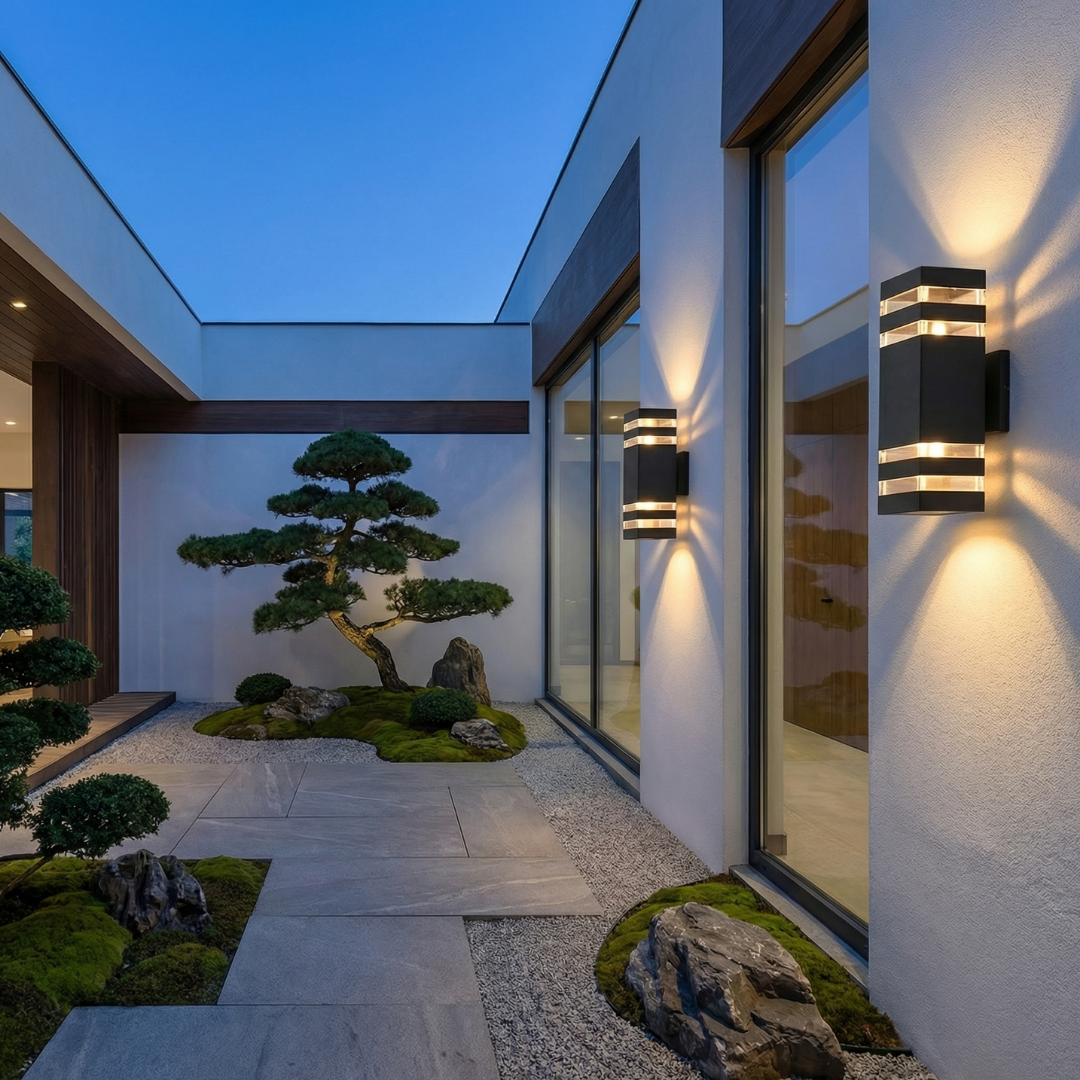 Lumen Series | Outdoor Wall Light with Dual Beam LED | Modern Design for Enhanced Ambiance 7