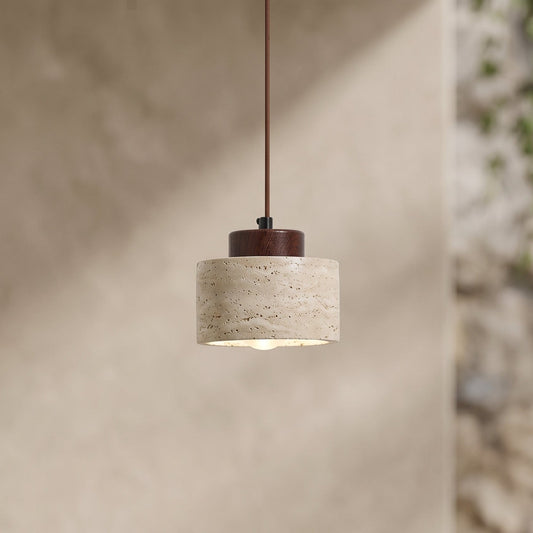 Lumen Travertine | Kitchen Pendant Lighting with Natural Stone Shade | Minimalist Design for Warm Ambiance 0