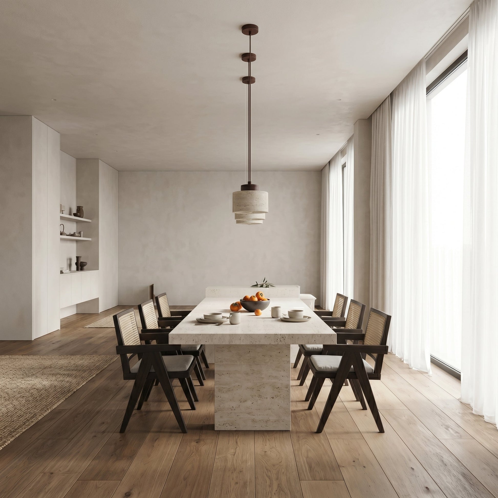 Lumen Travertine | Kitchen Pendant Lighting with Natural Stone Shade | Minimalist Design for Warm Ambiance 3