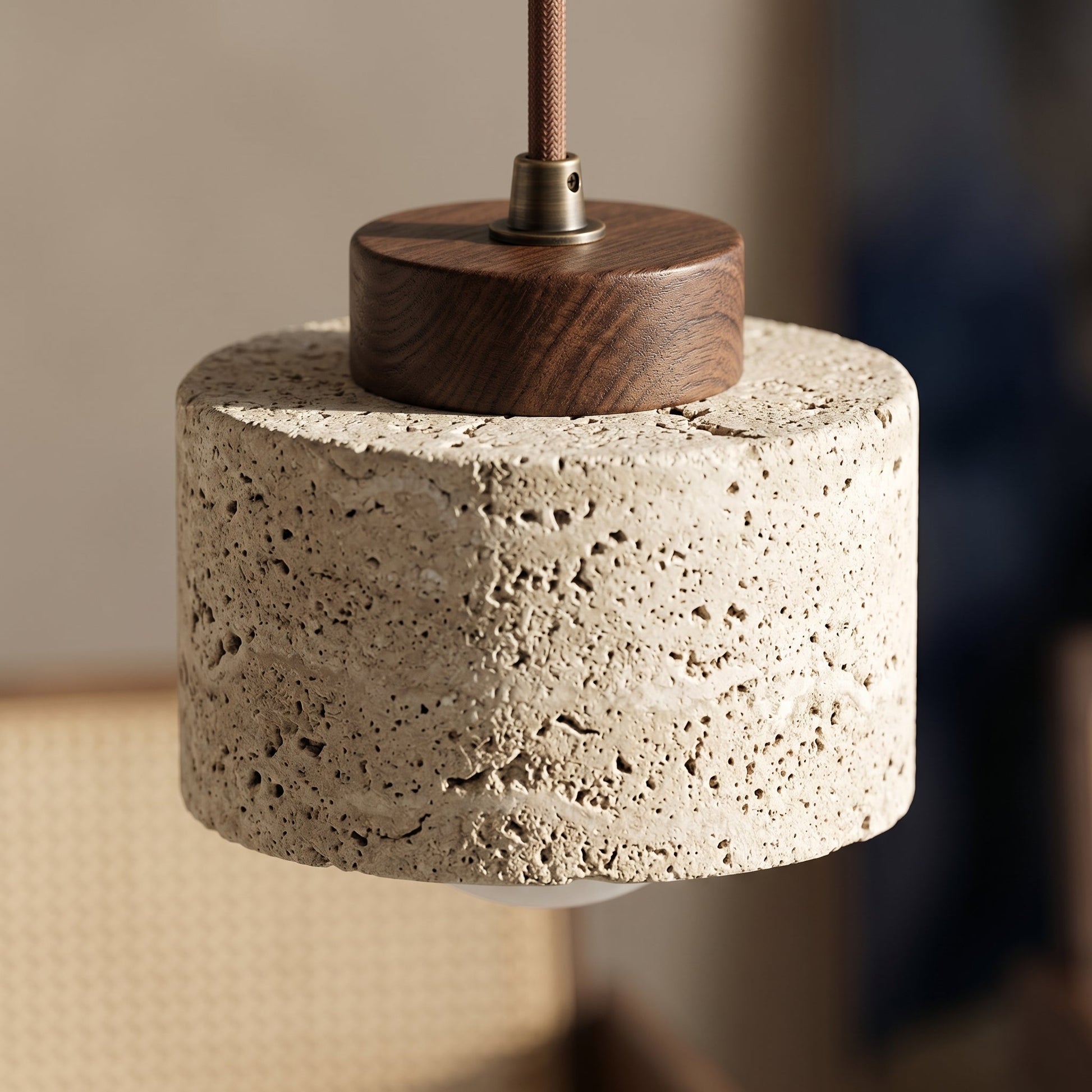 Lumen Travertine | Kitchen Pendant Lighting with Natural Stone Shade | Minimalist Design for Warm Ambiance 4