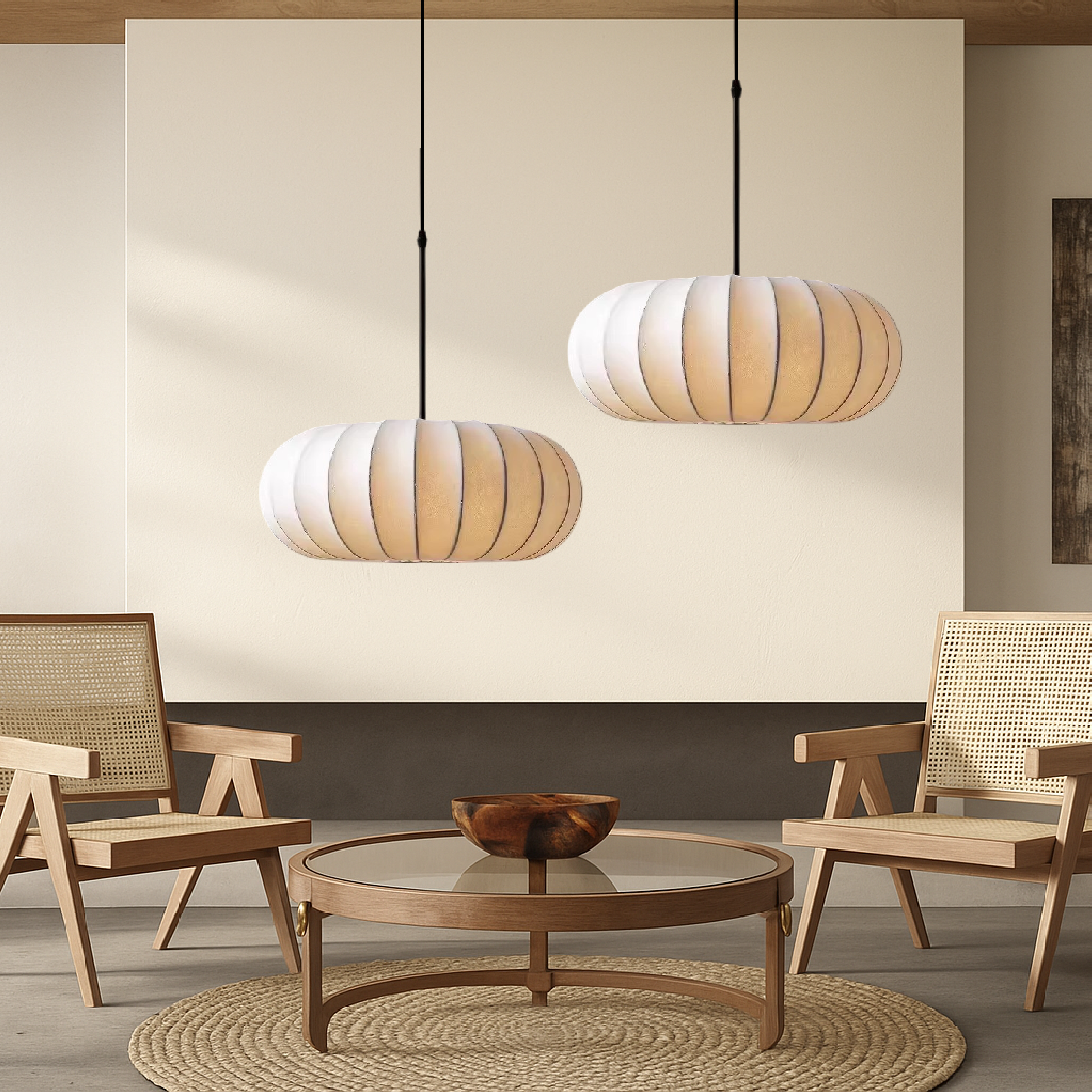 Lumen Verona Silk Pendant Light | Ø30/40/50cm | Handcrafted Shade