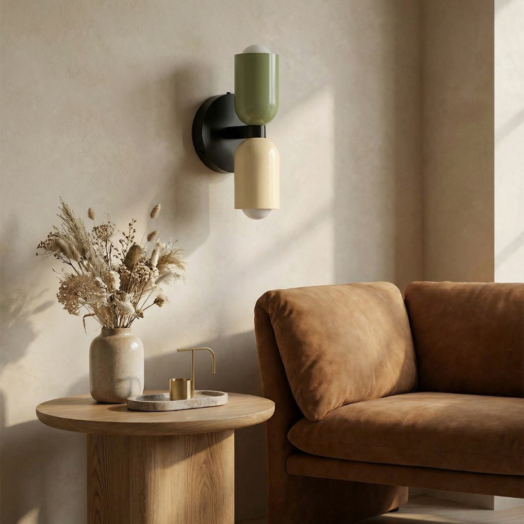 Lumen Vintage | Elegant Wall Sconce with Curved Glass Shade | Stylish Wall Lights for Timeless Bathroom Ambiance 1