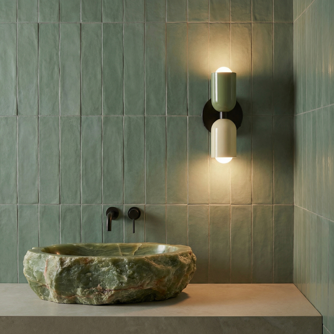 Lumen Vintage | Elegant Wall Sconce with Curved Glass Shade | Stylish Wall Lights for Timeless Bathroom Ambiance 5