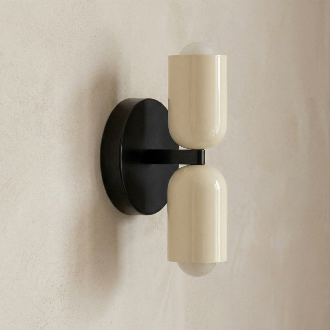 Lumen Vintage | Elegant Wall Sconce with Curved Glass Shade | Stylish Wall Lights for Timeless Bathroom Ambiance 7