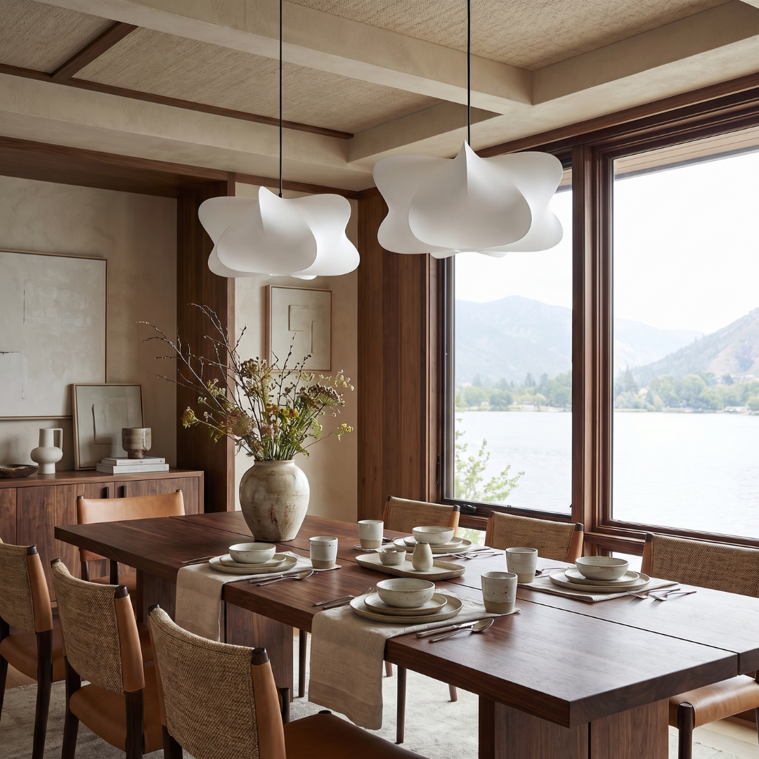 Lumen Wabi Sabi | Silk Pendant Light with Adjustable Height | Elegant Design for Serene Atmosphere 2