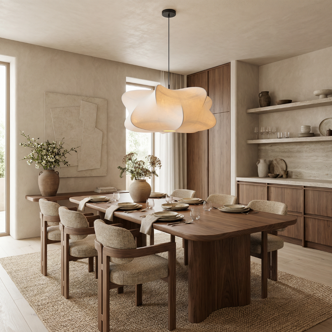 Lumen Wabi Sabi | Silk Pendant Light with Adjustable Height | Elegant Design for Serene Atmosphere 3
