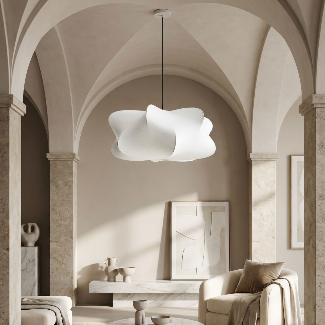Lumen Wabi Sabi | Silk Pendant Light with Adjustable Height | Elegant Design for Serene Atmosphere 6