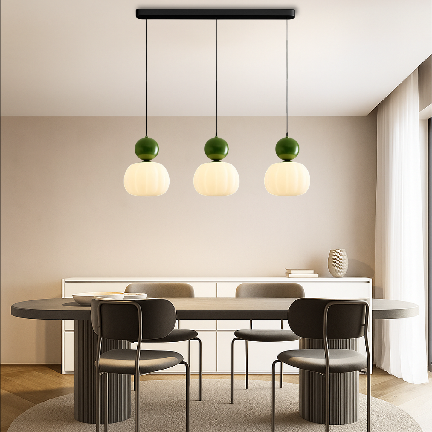 Lumen | Art Deco Pendant Light with Dual-Sphere Design | Modern Illumination for Elegant Spaces 7
