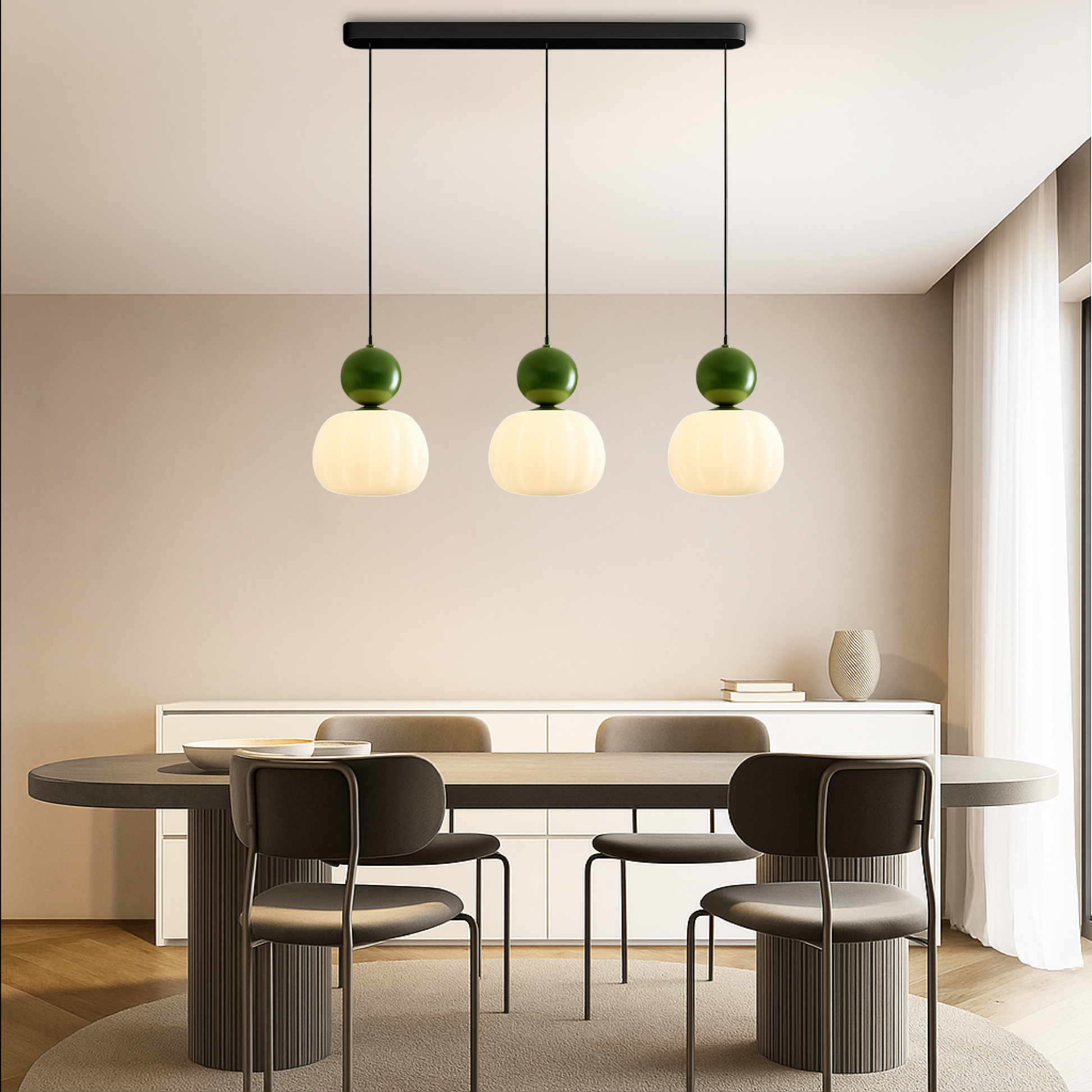 Lumen | Art Deco Pendant Light with Dual-Sphere Design | Modern Illumination for Elegant Spaces 7