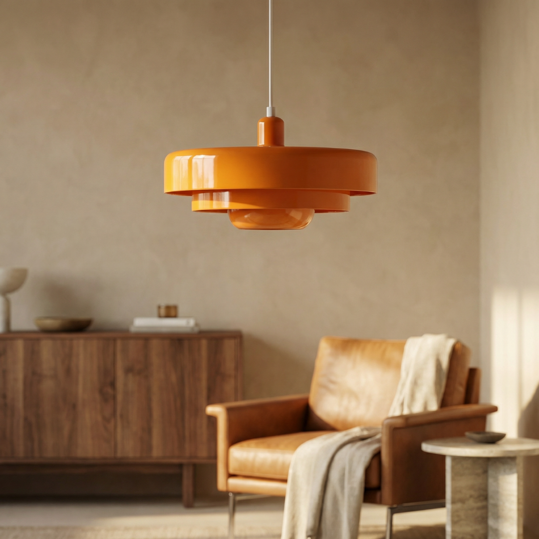 Lumen | Bauhaus Three Tier Pendant Light with Adjustable Height | Sculptural Design for Warm Atmosphere 0