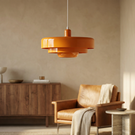 Lumen | Bauhaus Three Tier Pendant Light with Adjustable Height | Sculptural Design for Warm Atmosphere 0