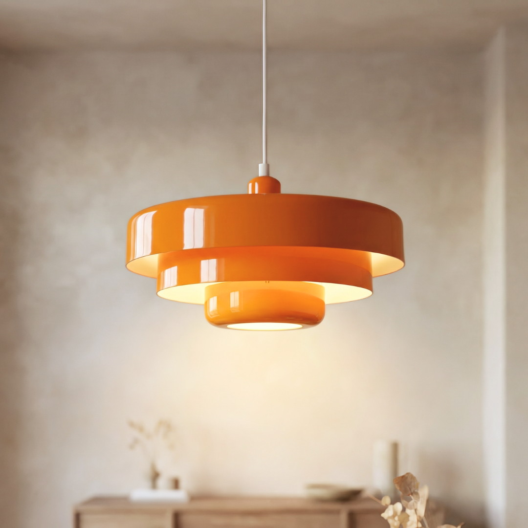Lumen | Bauhaus Three Tier Pendant Light with Adjustable Height | Sculptural Design for Warm Atmosphere 1