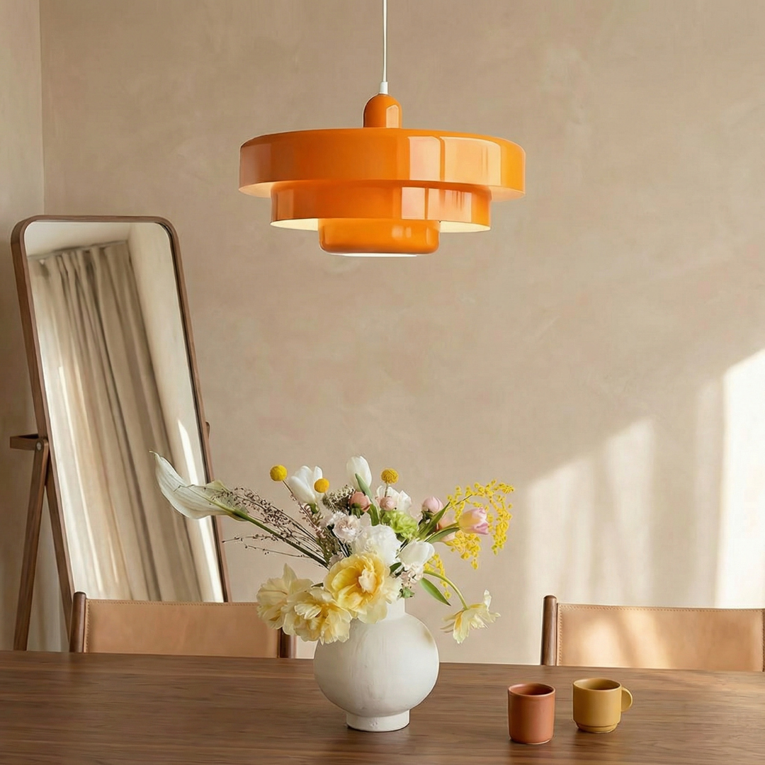 Lumen | Bauhaus Three Tier Pendant Light with Adjustable Height | Sculptural Design for Warm Atmosphere 2