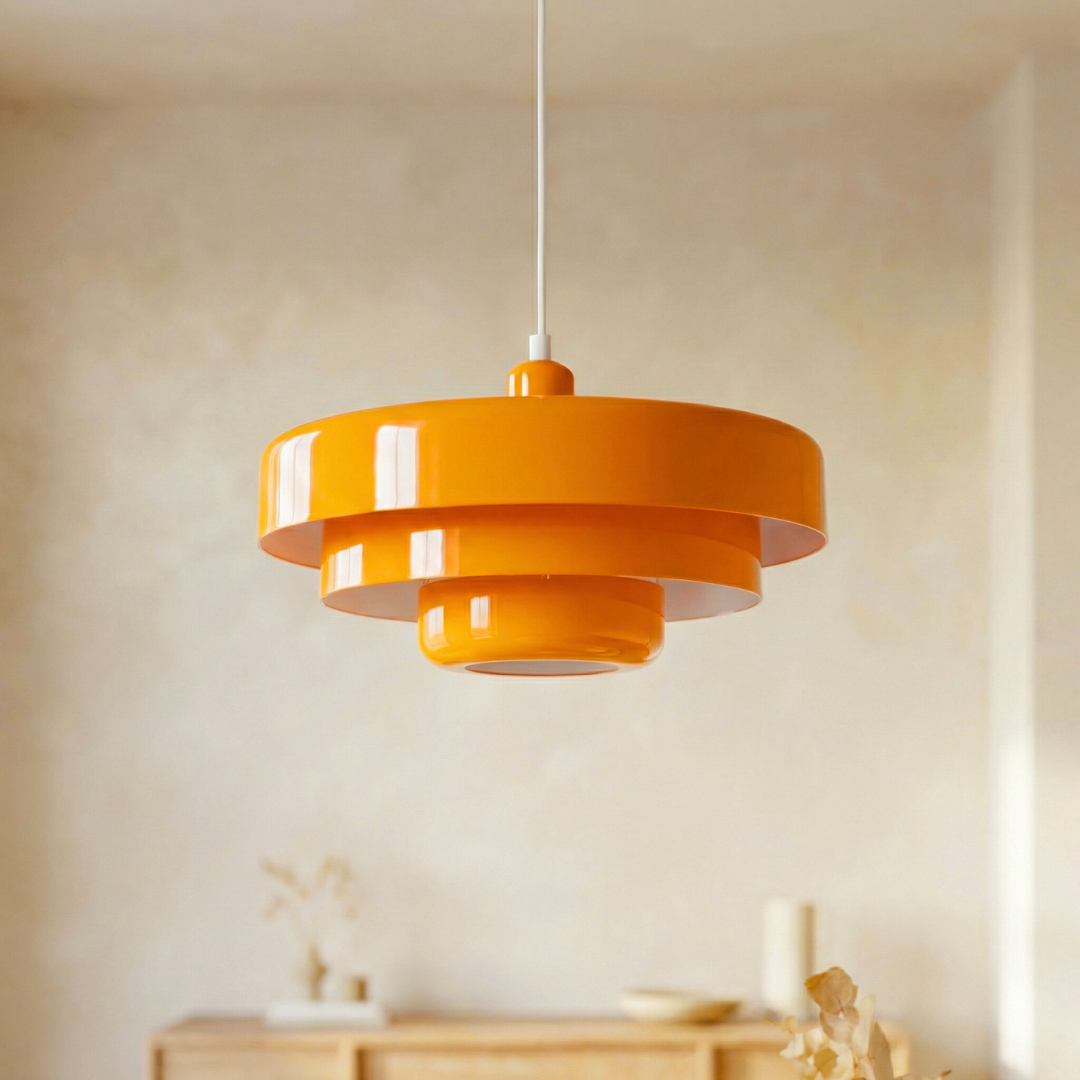 Lumen | Bauhaus Three Tier Pendant Light with Adjustable Height | Sculptural Design for Warm Atmosphere 3