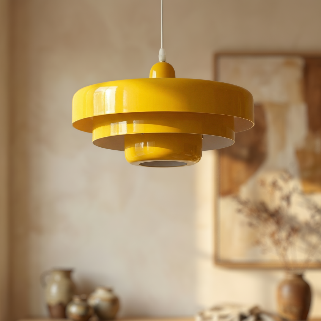 Lumen | Bauhaus Three Tier Pendant Light with Adjustable Height | Sculptural Design for Warm Atmosphere 4
