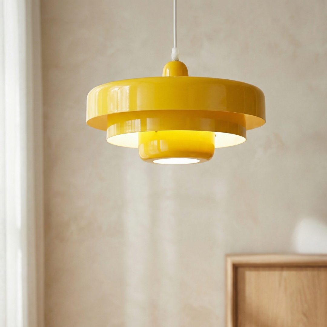 Lumen | Bauhaus Three Tier Pendant Light with Adjustable Height | Sculptural Design for Warm Atmosphere 6