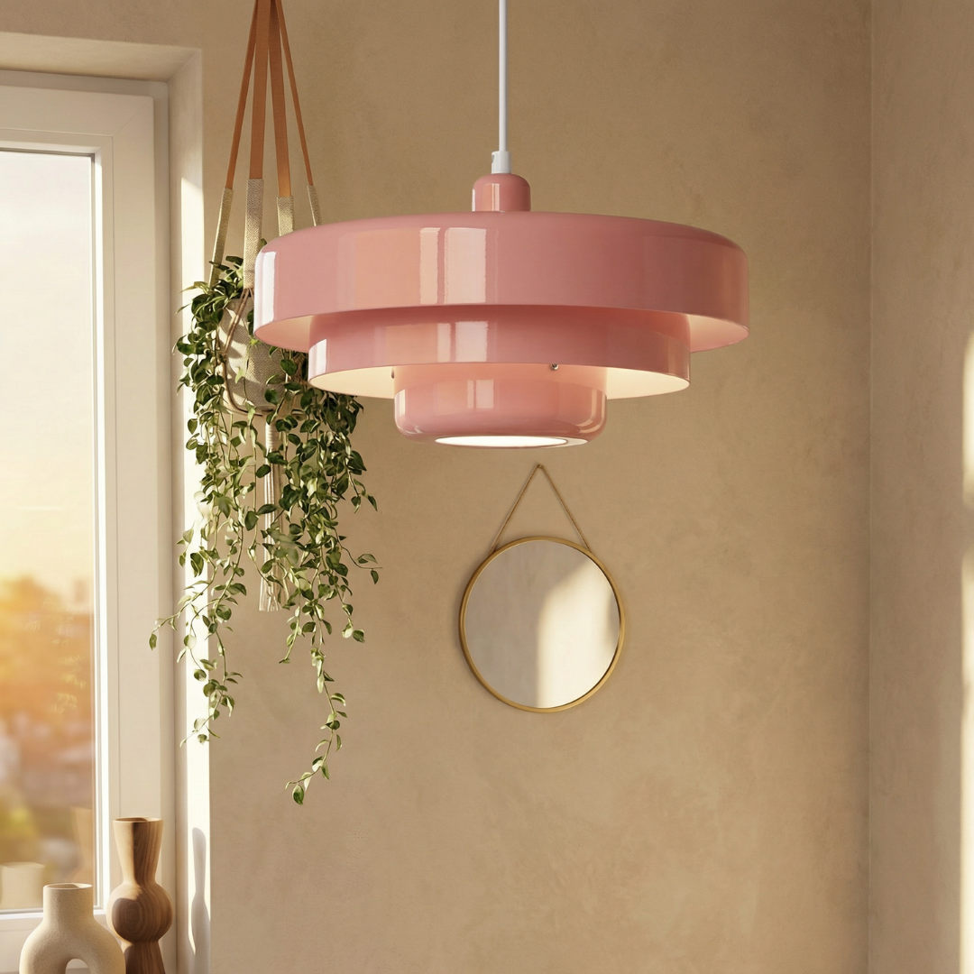 Lumen | Bauhaus Three Tier Pendant Light with Adjustable Height | Sculptural Design for Warm Atmosphere 7