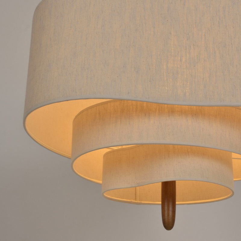 Lumen | Ceiling Light Fixture with Layered Fabric Shade | Soft Diffused Glow for Cozy Atmosphere 8