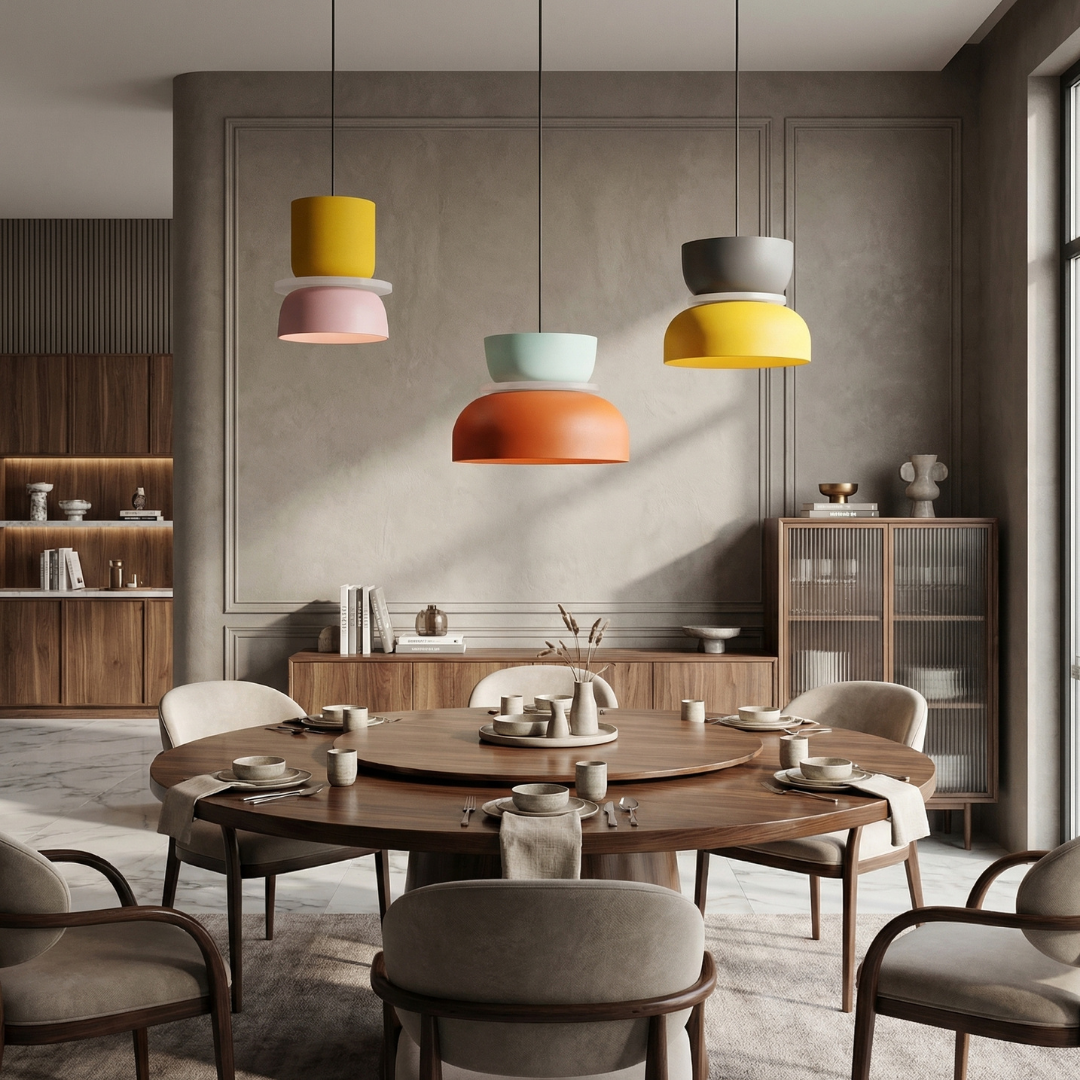 Lumen | Colorful Pendant Light with Adjustable Height | Nordic Design for Playful Kitchen Lighting 0