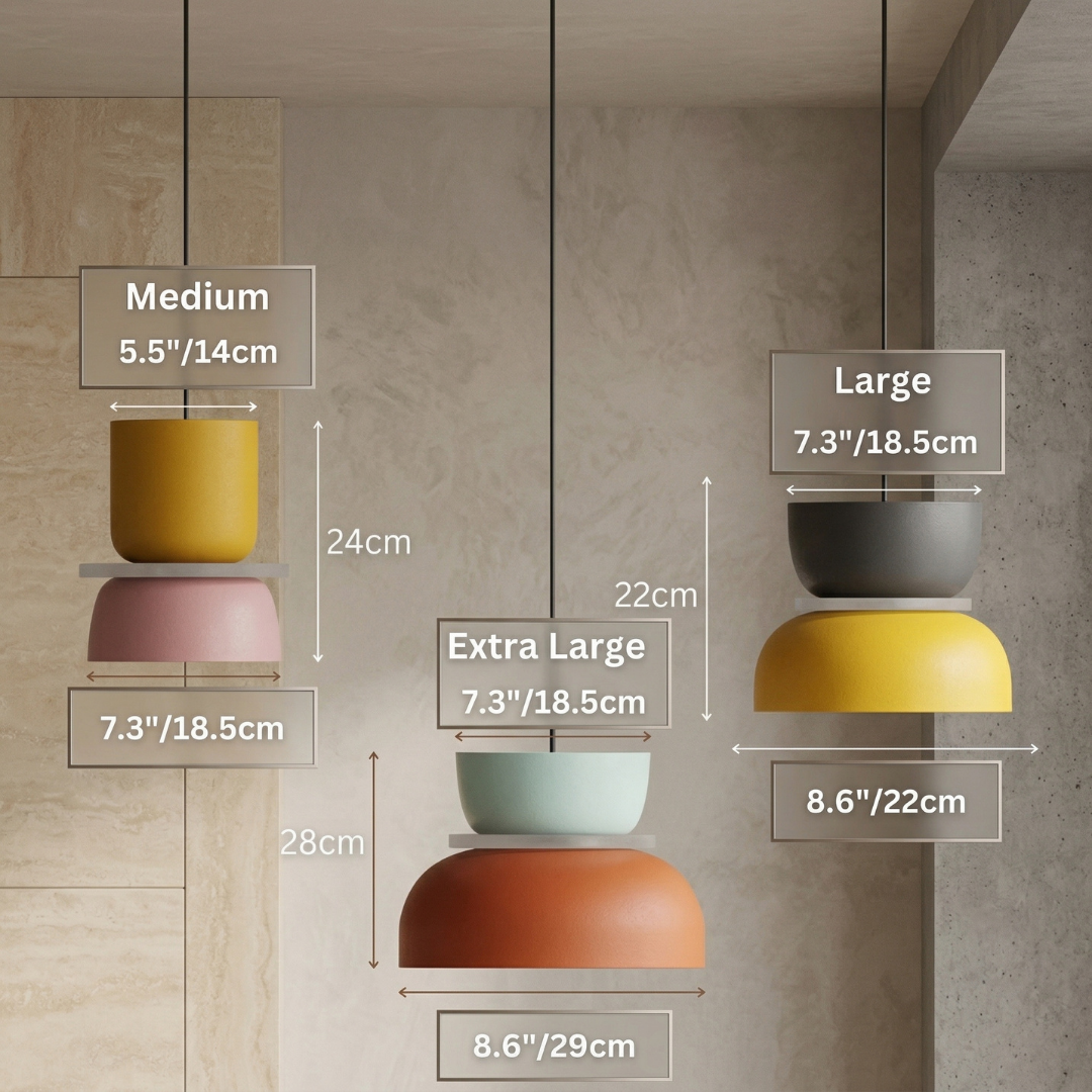 Lumen | Colorful Pendant Light with Adjustable Height | Nordic Design for Playful Kitchen Lighting 2