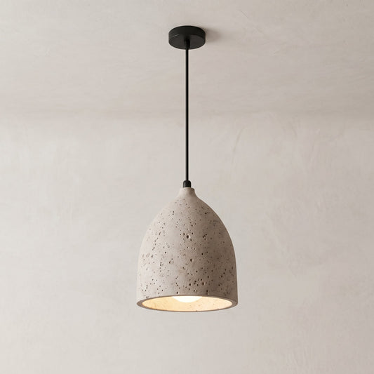 Lumen | Volcanic Stone Pendant Light with Adjustable Cord | Unique Natural Design for Ambient Illumination 0