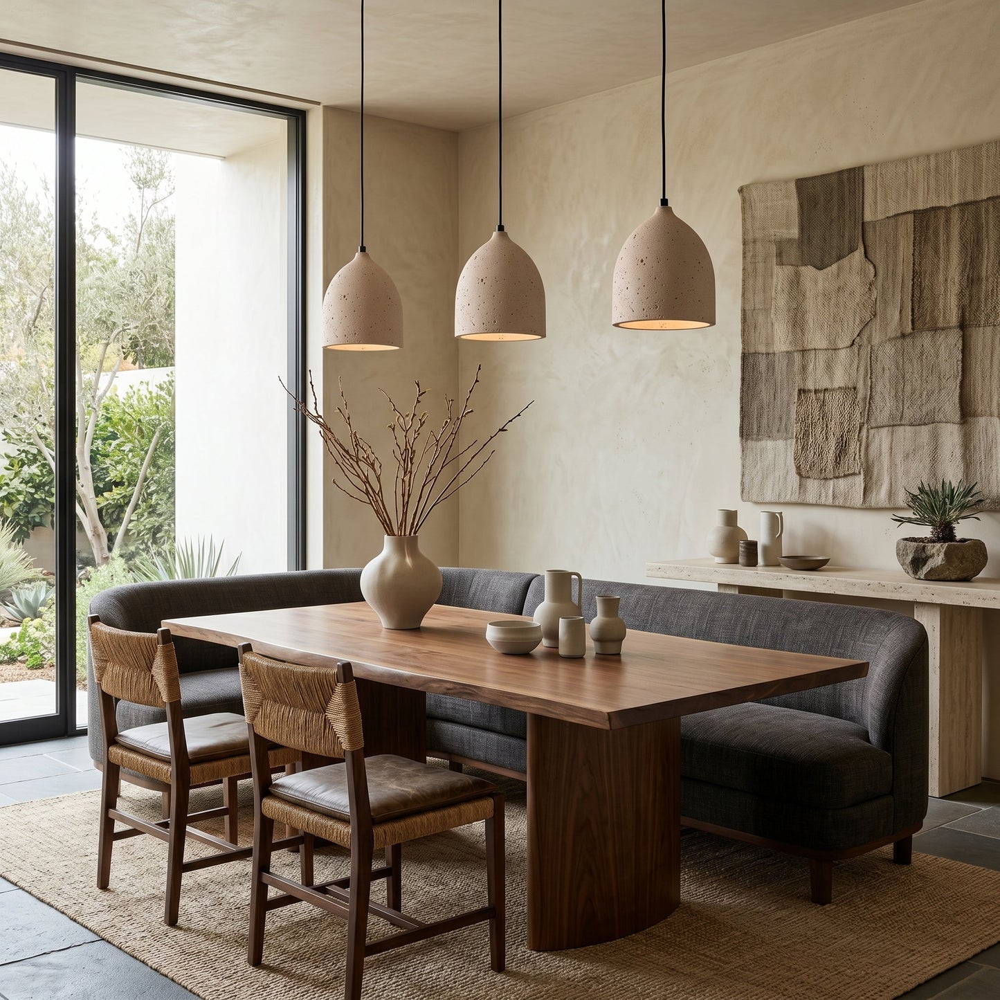 Lumen | Volcanic Stone Pendant Light with Adjustable Cord | Unique Natural Design for Ambient Illumination 4