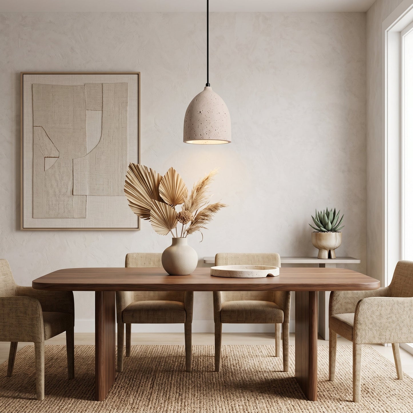 Lumen | Volcanic Stone Pendant Light with Adjustable Cord | Unique Natural Design for Ambient Illumination 5