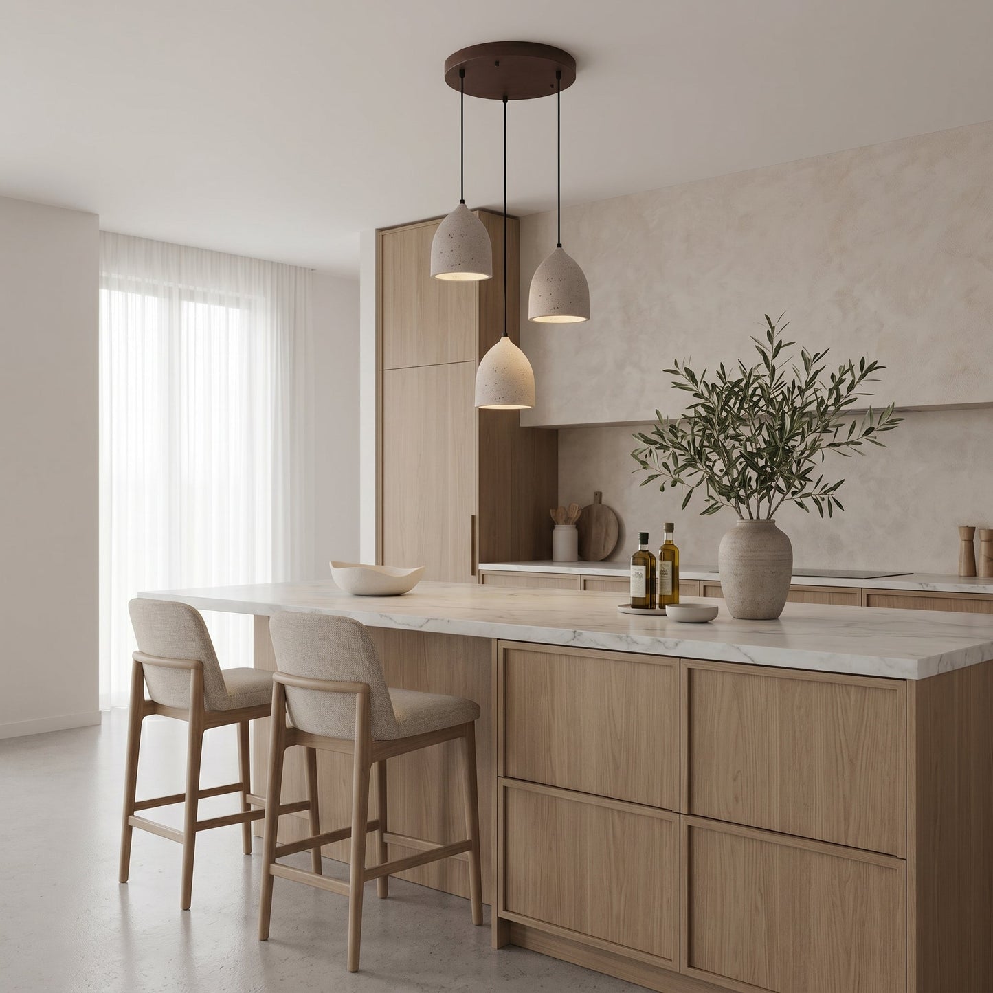 Lumen | Volcanic Stone Pendant Light with Adjustable Cord | Unique Natural Design for Ambient Illumination 6