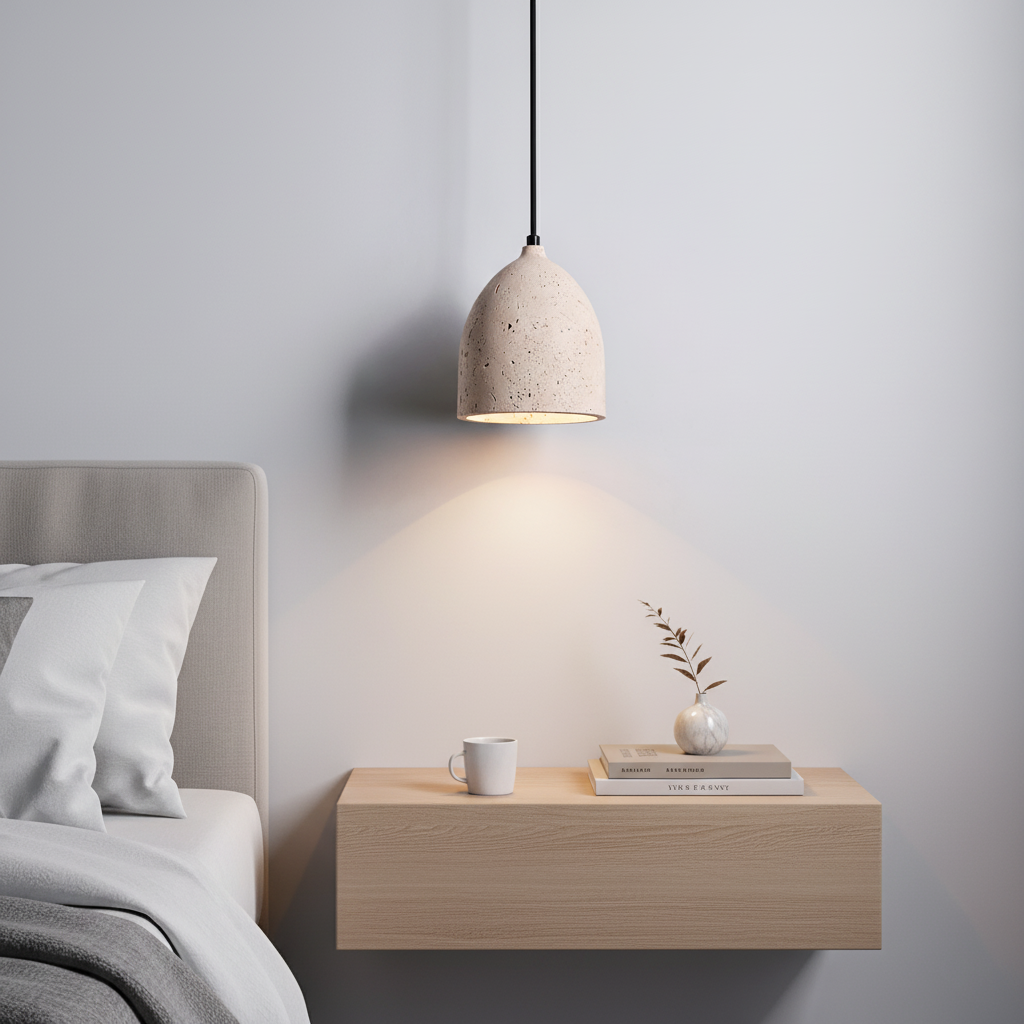 Lumen | Volcanic Stone Pendant Light with Adjustable Cord | Unique Natural Design for Ambient Illumination 8
