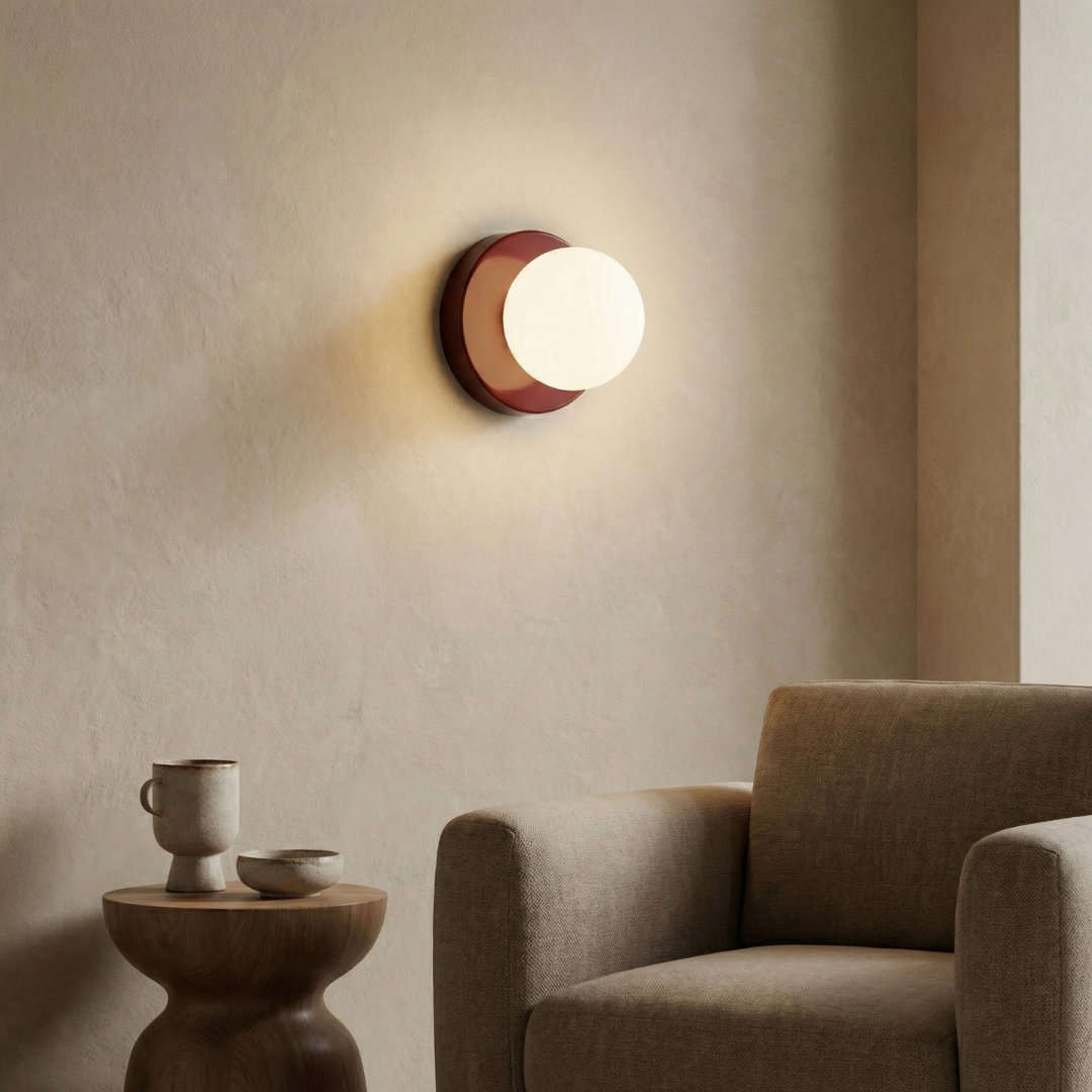 Lumen | Wall Sconce Lighting with Elegant Iron & Glass Design | Minimalist Wall Lights for Modern Interiors 4