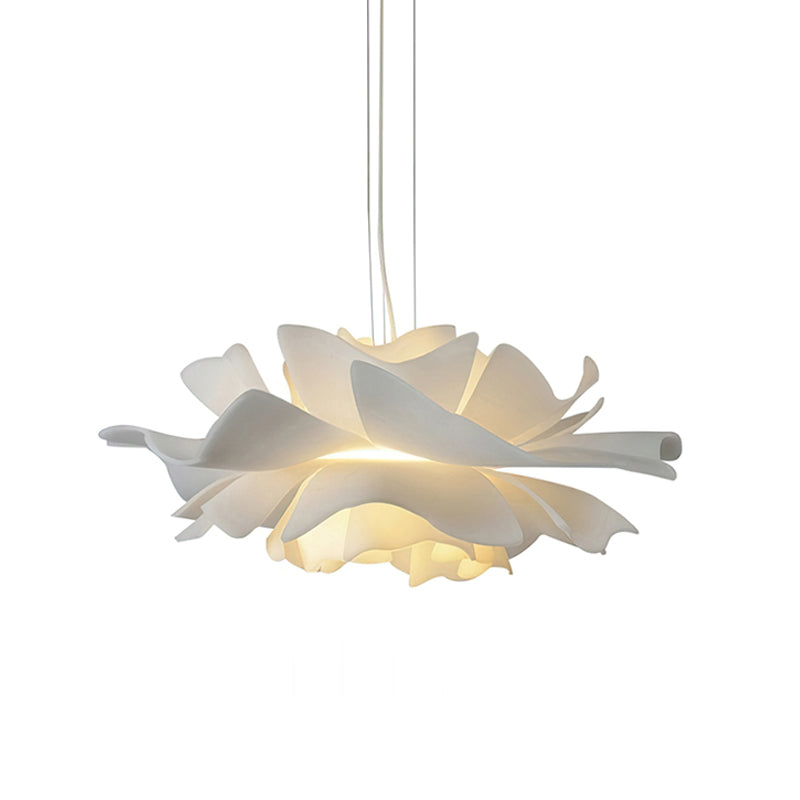 Lumen | White Lotus Pendant Light with Layered Acrylic Petals | Elegant Illumination for Modern Spaces 9