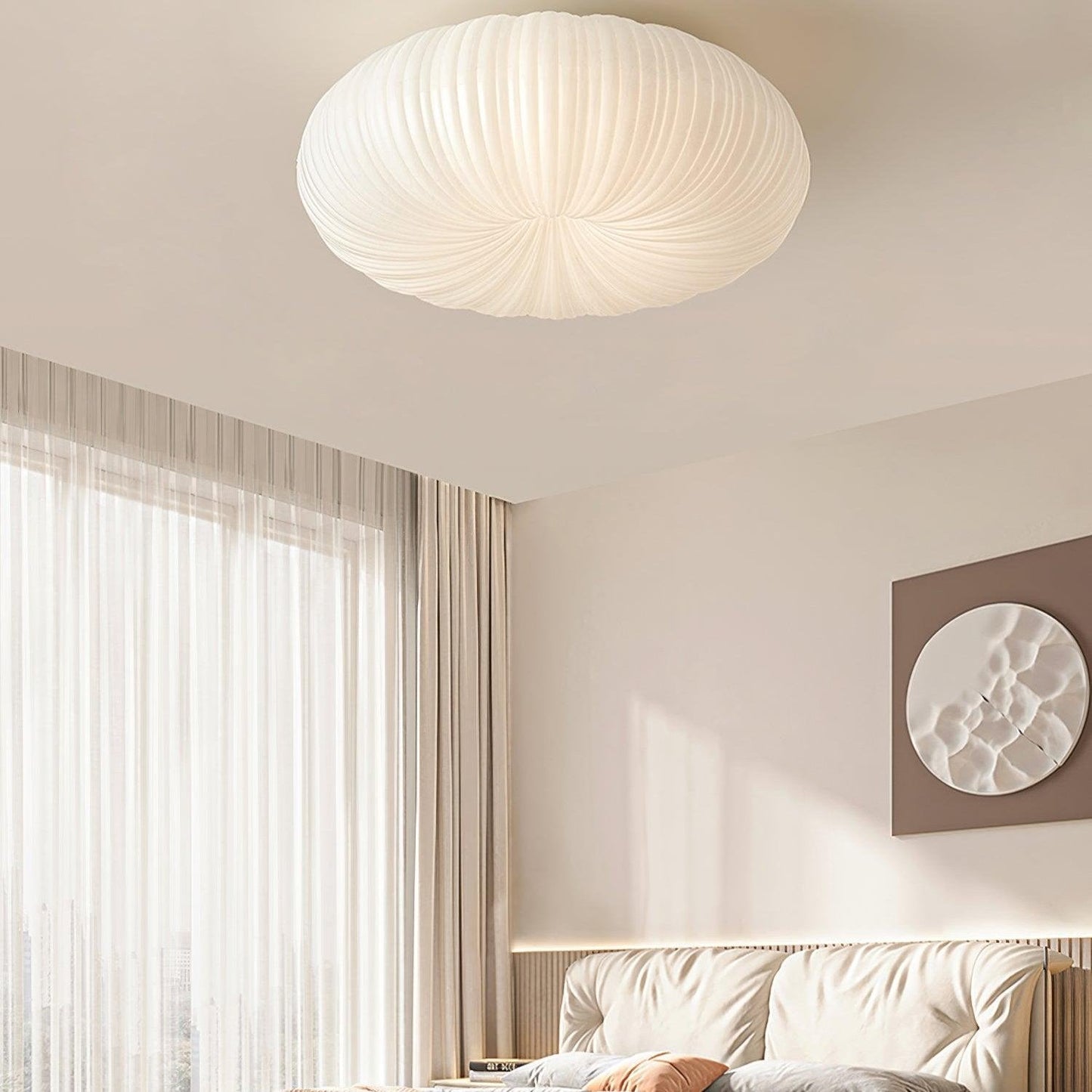 LuminaraGlow | Elegant Modern Flush Mount Ceiling Light Fixture with Remote 2