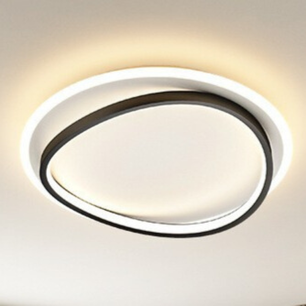 Luminara | Stylish Black Gold Flush Mount Ceiling Light Fixture 0