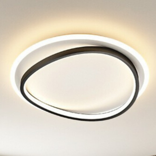 Luminara | Stylish Black Gold Flush Mount Ceiling Light Fixture 0