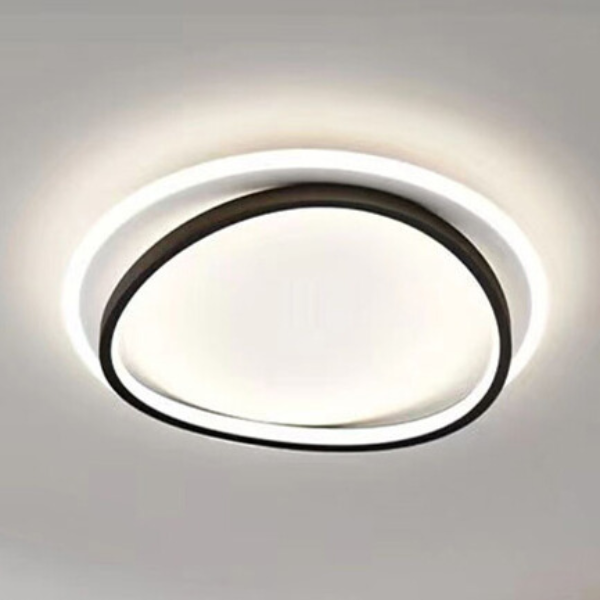 Luminara | Stylish Black Gold Flush Mount Ceiling Light Fixture 7