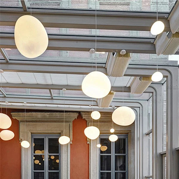 Luminous Elegance | Glass Pendant Light with Hand-Blown Shade | Minimalist Design for Warm Kitchen Ambience 6