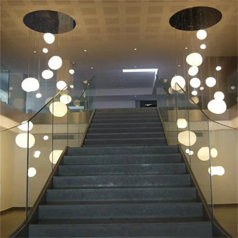 Luminous Elegance | Glass Pendant Light with Hand-Blown Shade | Minimalist Design for Warm Kitchen Ambience 7