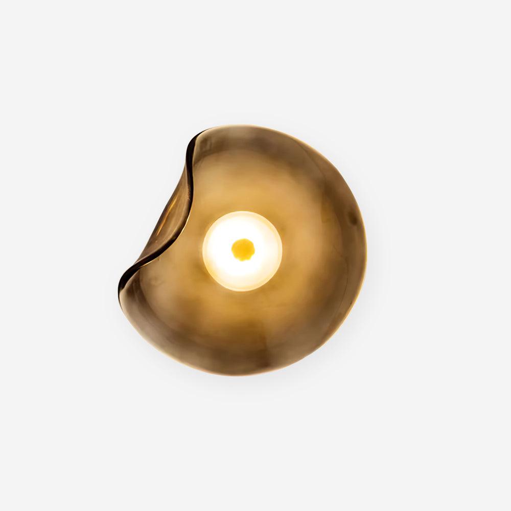 Lunara | Amber Glass Wall Light with Integrated LED & Warm Glow | Damp Rated for Indoor and Outdoor Use 1