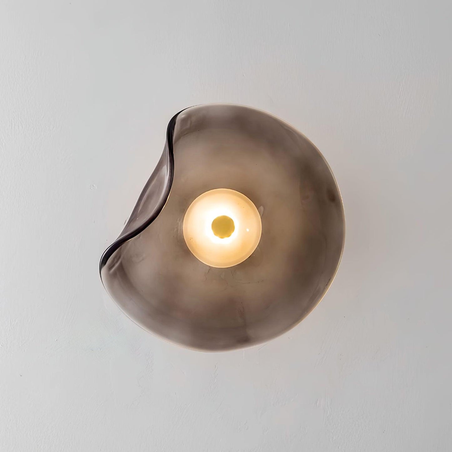 Lunara | Amber Glass Wall Light with Integrated LED & Warm Glow | Damp Rated for Indoor and Outdoor Use 10