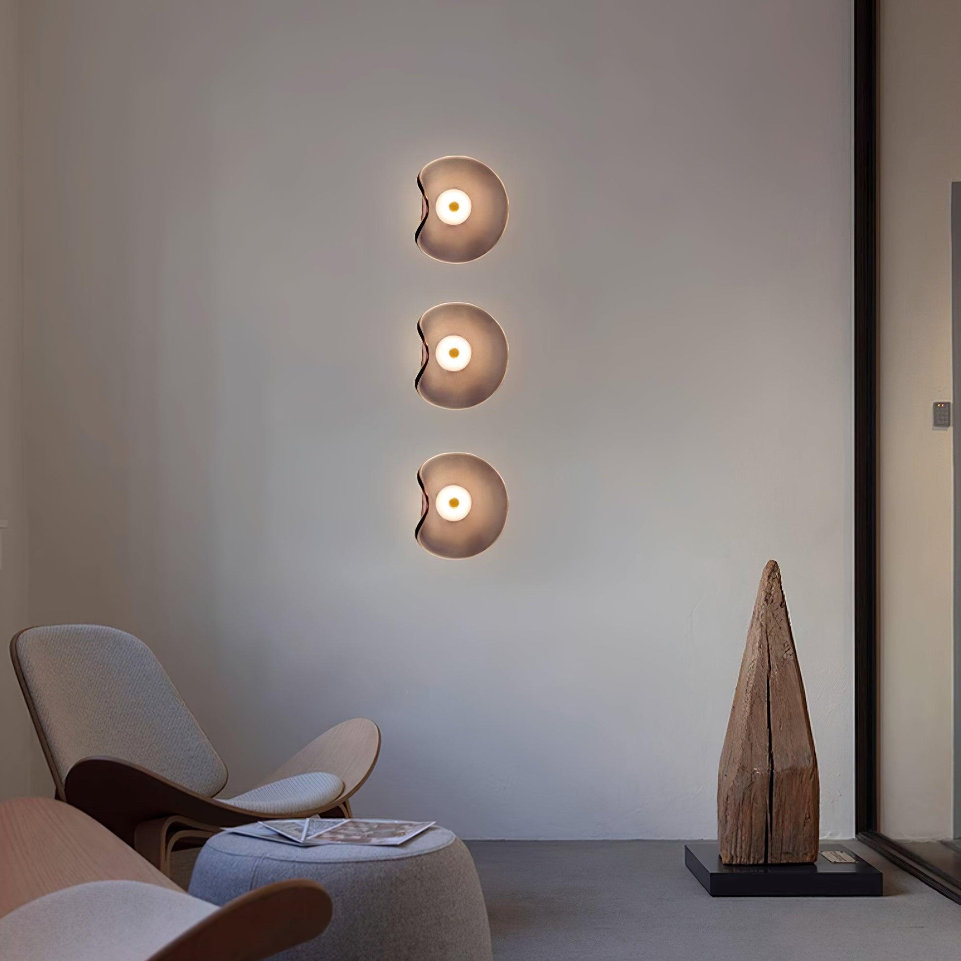 Lunara | Amber Glass Wall Light with Integrated LED & Warm Glow | Damp Rated for Indoor and Outdoor Use 2