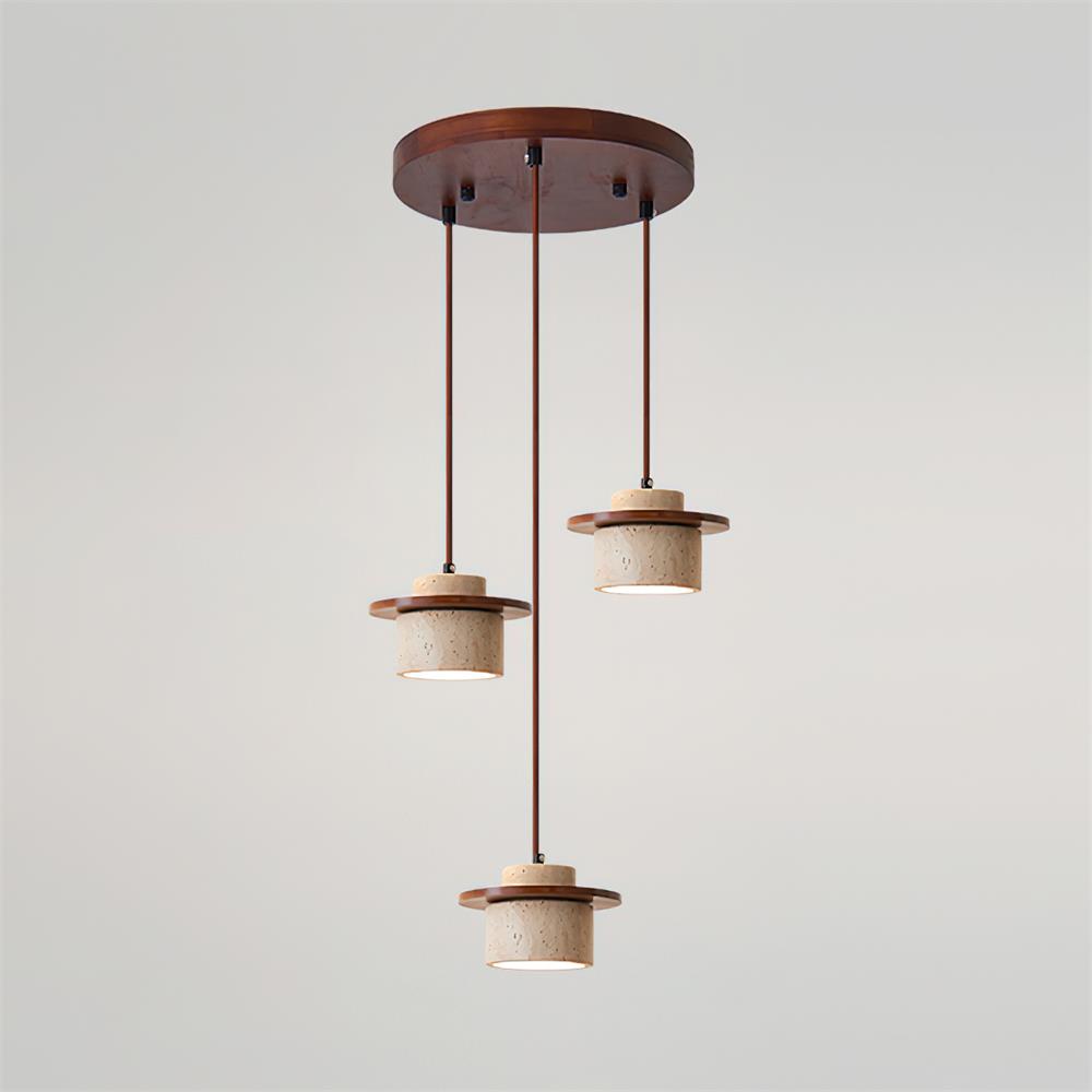 Lunara | Multi-Light Pendant Lighting with Adjustable Height | Elegant Travertine Shade for Modern Kitchens 10