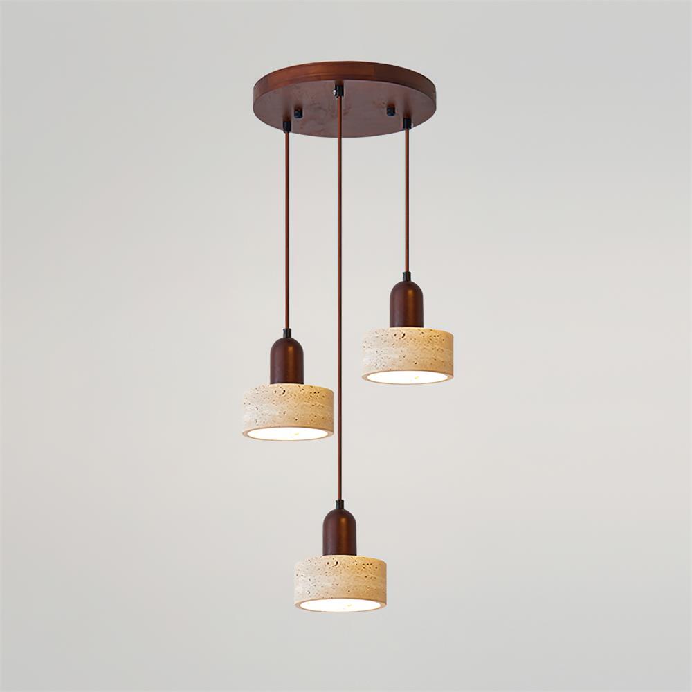 Lunara | Multi-Light Pendant Lighting with Adjustable Height | Elegant Travertine Shade for Modern Kitchens 5