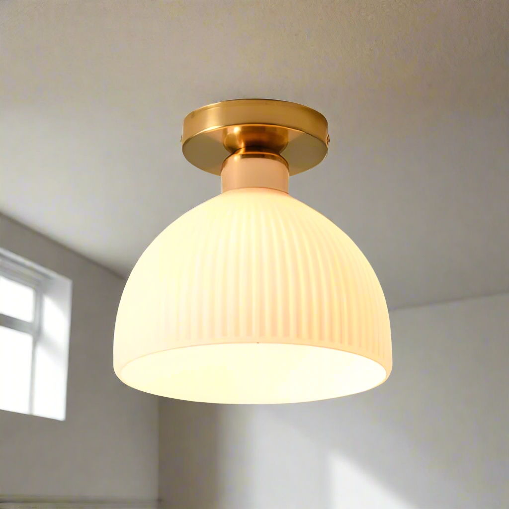 Lunaris | Elegant Soft White Glass Modern Ceiling Lamp 5